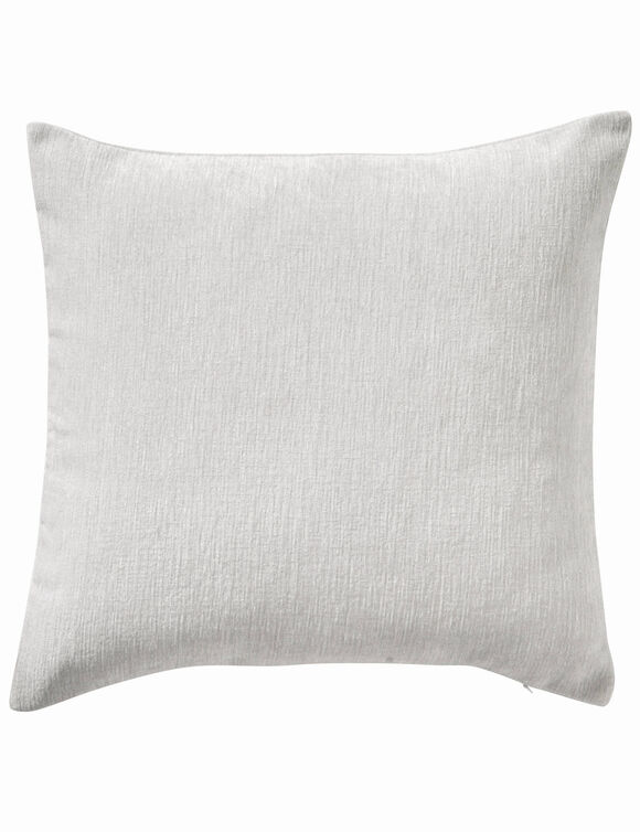 Housse de coussin chenille - lot de 2 (gris perle) Housse de coussin chenille - lot de 2 (gris perle)